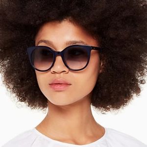 NWOT Kate Spade Hello Sunshine AKAYLA Black & Gold Sunglasses